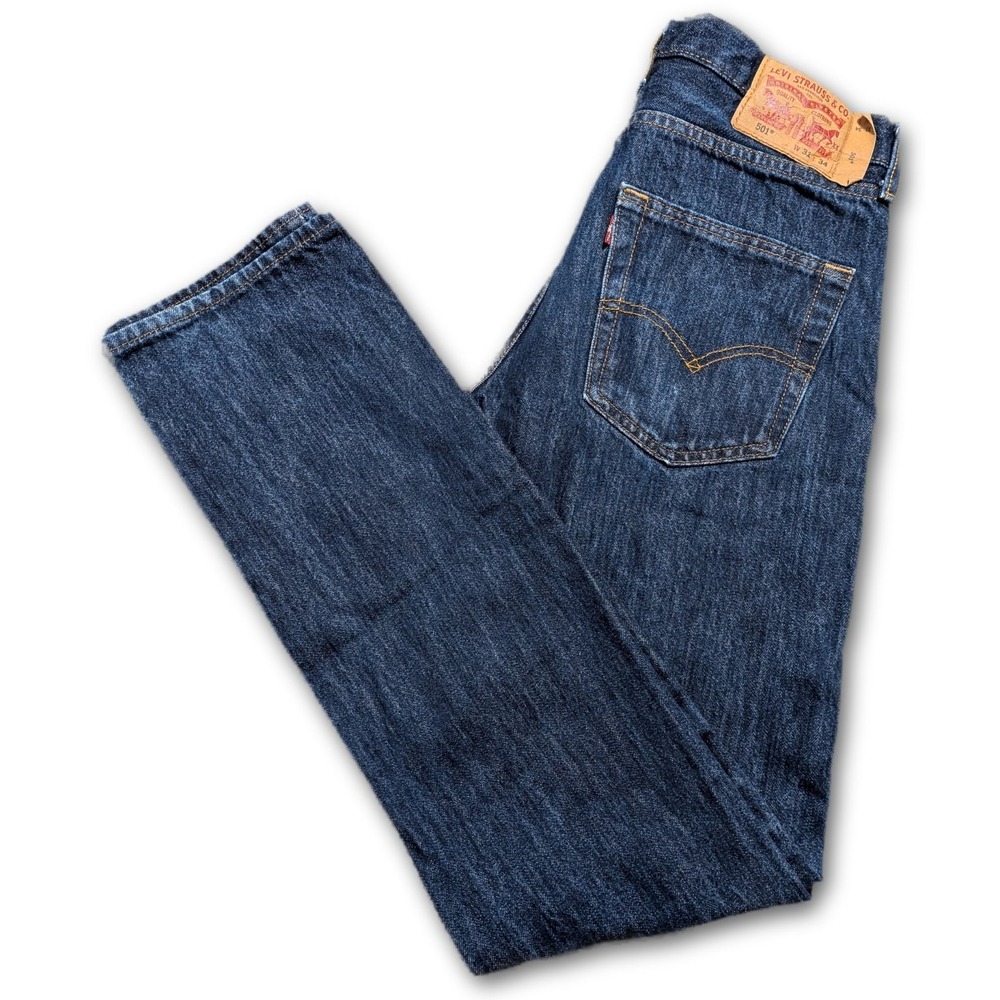 Levi's Mens Jeans 501 Blue 31x34 Original Fit Button Fly Denim 5 Pocket Regular